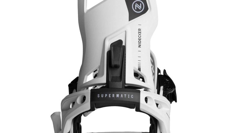 Nidecker Supermatic Snowboard Bindings 2024 M White - MadeInUSA