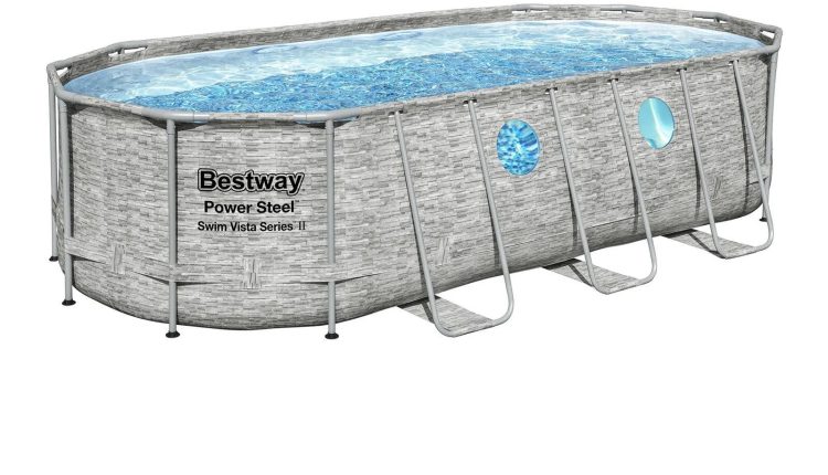Bestway Power Steel Swim Vista 18' X 9' X 48" Above Ground Swimming - MadeInUSA