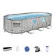 Bestway Power Steel Swim Vista 18′ X 9′ X 48″ Above Ground Swimming – MadeInUSA