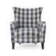 Noble House Arabella Blue Checkerboard Fabric Club Chair – MadeInUSA