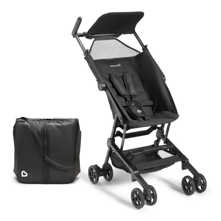 Munchkin Sparrow Ultra Compact Travel Stroller - Black - MadeInUSA