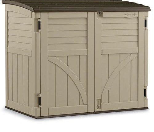 Suncast 2.7 x 4.41 ft. Resin Horizontal Storage Shed, Sand Brown - MadeInUSA