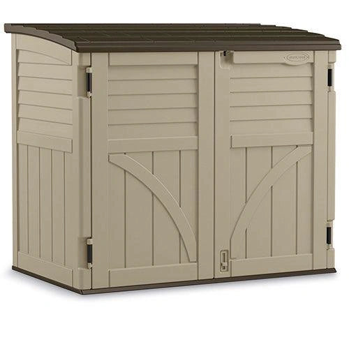 Suncast 2.7 x 4.41 ft. Resin Horizontal Storage Shed, Sand Brown - MadeInUSA
