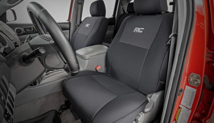 Tacoma Rough Country Neoprene Front and Rear Seat Covers; Black 91052 JK - MadeInUSA