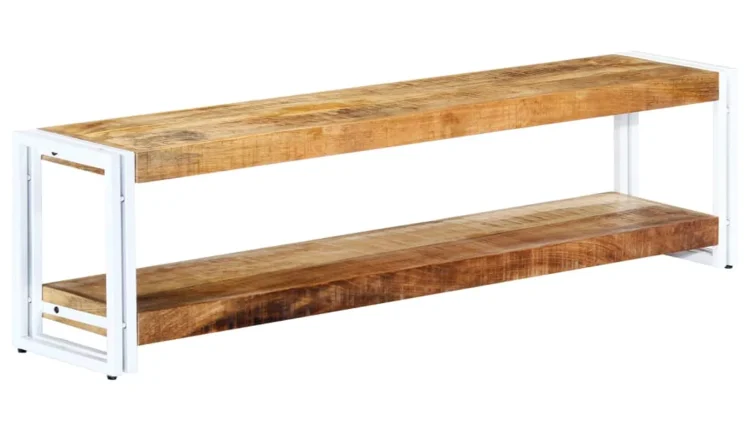 Dcenta TV Stand 59.1"x11.8"x15.7"Solid Wood Mango - MadeInUSA