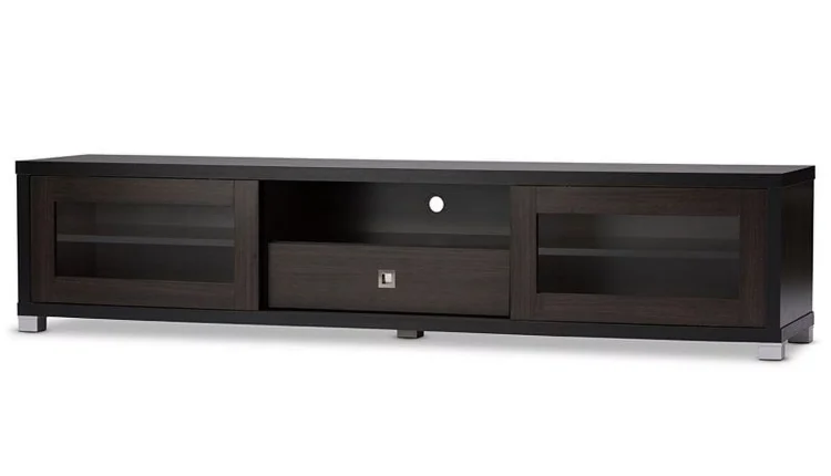 Bowery Hill 70"Tall TV Stand in Dark Espresso - MadeInUSA