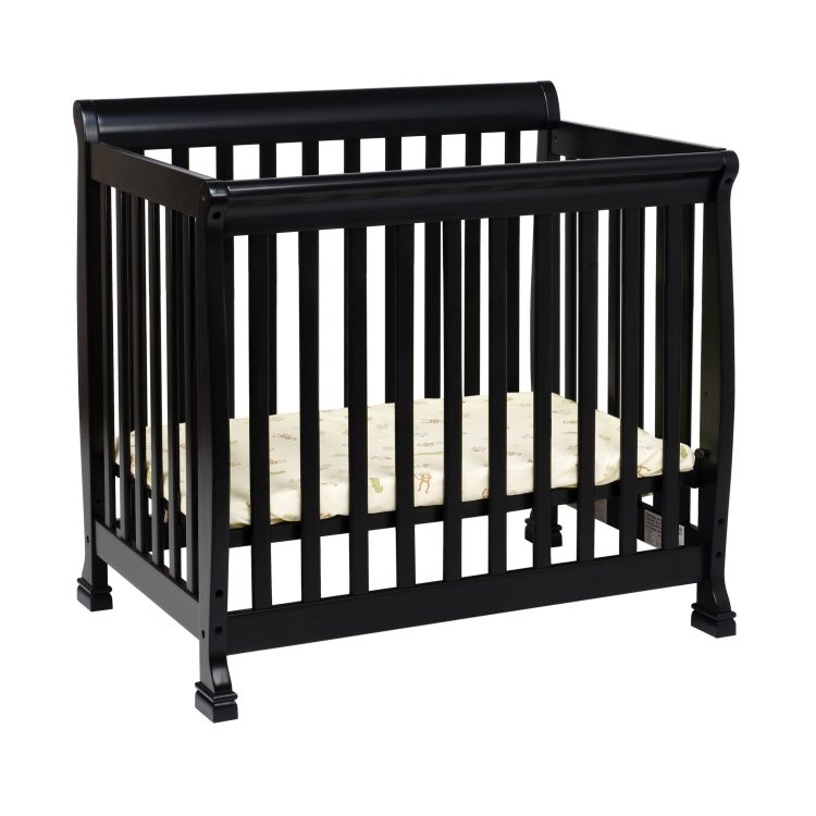 DaVinci Kalani 2-in-1 Convertible Mini Crib, Ebony, Twin - MadeInUSA