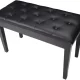 Black Leather Padded Ebony Polish Concert Duet Piano Keyboard Bench Book Storage – MadeInUSA