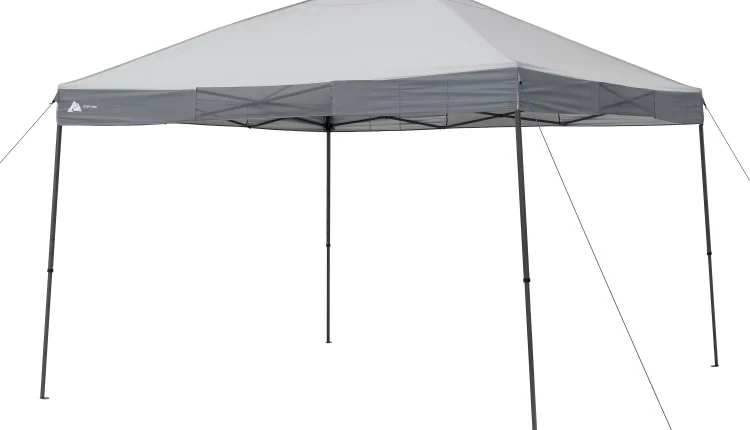 Ozark Trail 12' x 12' Instant Straight Leg Canopy for Camping - Gray - MadeInUSA