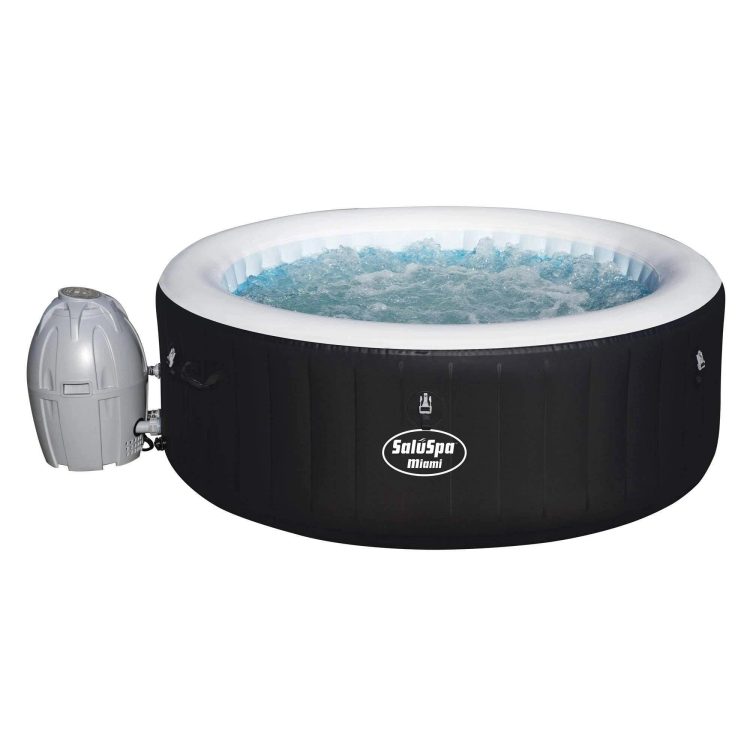 Saluspa Miami Portable Hot Tub, Black - MadeInUSA