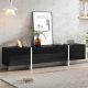 EUROCO Mid-Century Modern TV Stand Up to 80″Contemporary Rectangle ,Unique Style TV Console Table with Cabinet&High Gloss UV Surface for Living Room Bedroom – MadeInUSA
