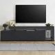 Atelier Mobili | Anthracite Gray Entertainment Center – Modern TV Stand for Up to 85″TVs – MadeInUSA