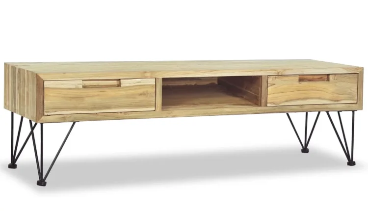 Tomshoo TV Cabinet 47.2"x13.8"x13.8"Solid Teak - MadeInUSA