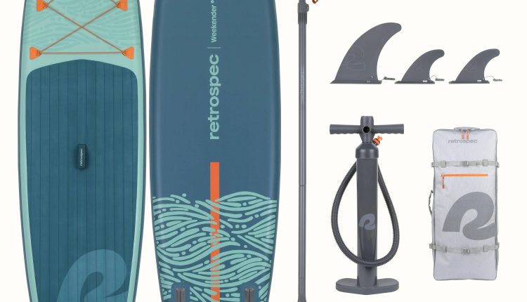 Retrospec 2024 Weekender 2.0 Inflatable 10'6" Stand Up Paddle Board Kit - MadeInUSA