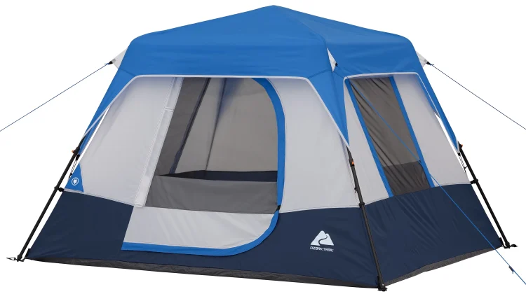 Ozark Trail 4-Person Instant Cabin Tent with LED Lighted Hub - MadeInUSA