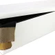 JYHOME – Leather look folding Bench  Folding  Ottoman – Maximum load  330 lbs –   Faux leather – Stitched and tufted finish  43.3 x 15 x 15 inch  White – MadeInUSA