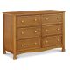 DaVinci Kalani 6 – Drawer Double Wide Dresser – Chestnut – MadeInUSA