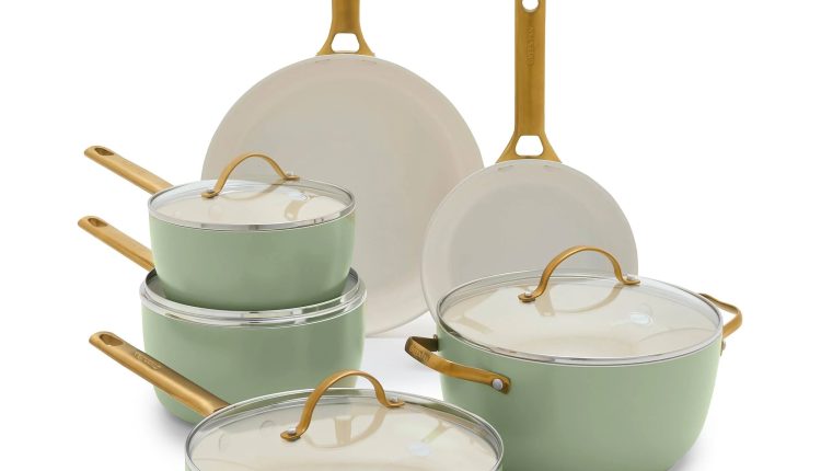GreenPan Reserve 10-Piece Cookware Set, Sage - MadeInUSA
