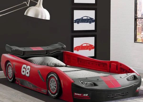 Twin Turbo Race Car Kids' Bed Red - Delta Children - MadeInUSA