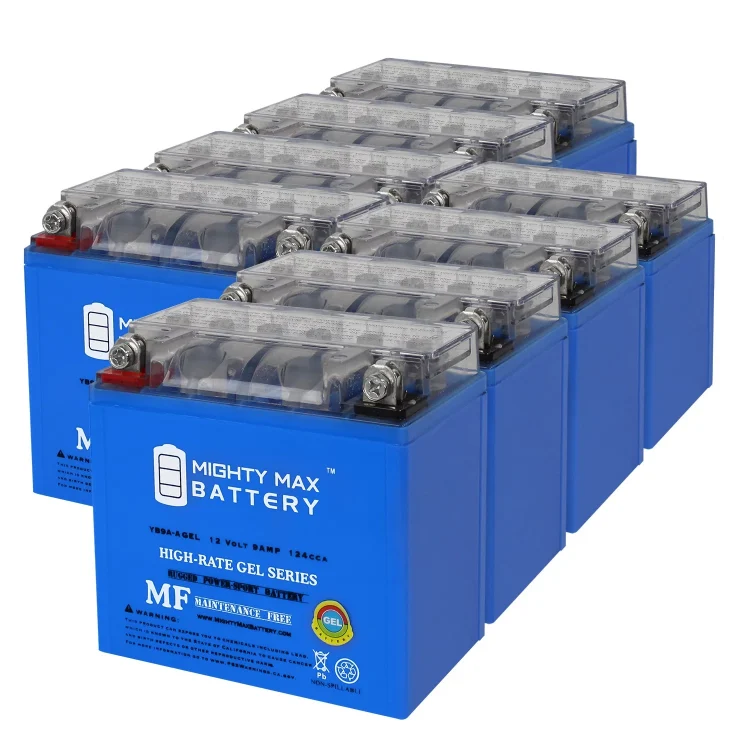YB9A-A 12V 9AH GEL Replacement Battery compatible with LT-F160 QuadRunner TRX125 - 8 Pack - MadeInUSA