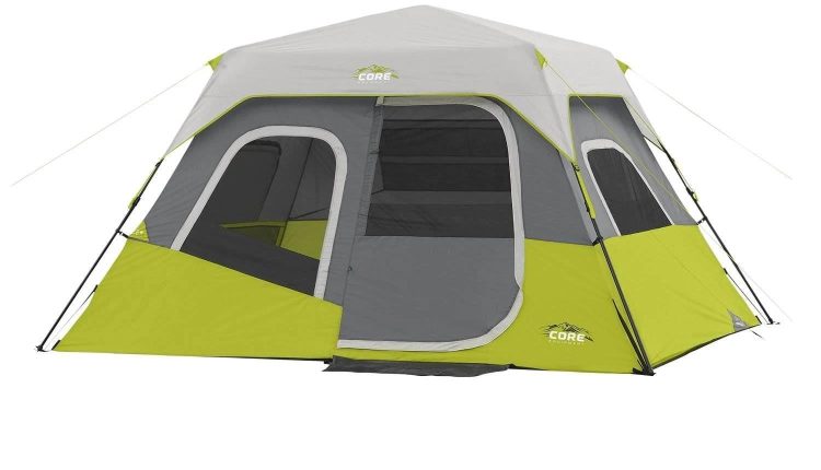 Core Equipment 6 Person Instant Cabin Tent 11' x 9' - MadeInUSA