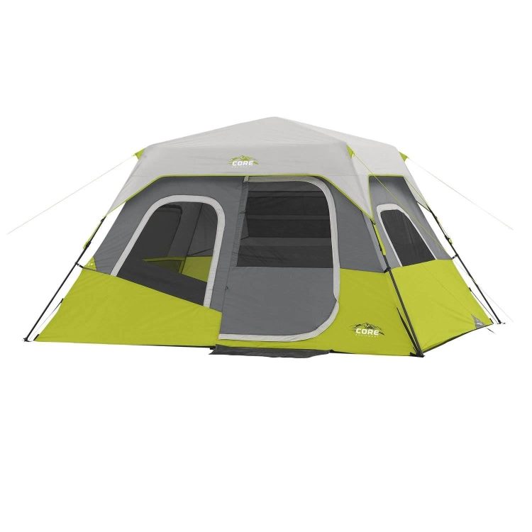 Core Equipment 6 Person Instant Cabin Tent 11' x 9' - MadeInUSA