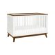 Babyletto Scoot 3-in-1 Convertible Crib with Toddler Bed Conversion Kit – White / Natural Walnut – MadeInUSA