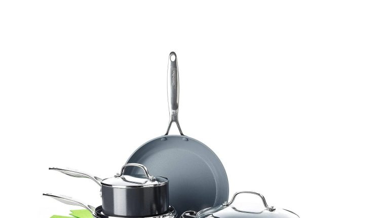 Green Pan Pan Set, Nonstick, Ceramic, Healthy - MadeInUSA