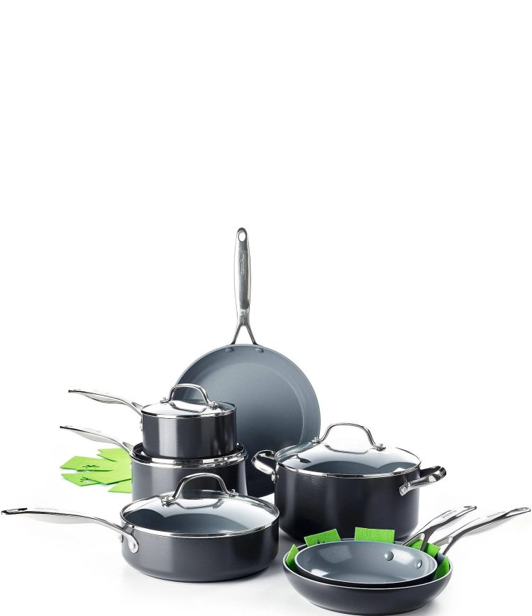 Green Pan Pan Set, Nonstick, Ceramic, Healthy - MadeInUSA