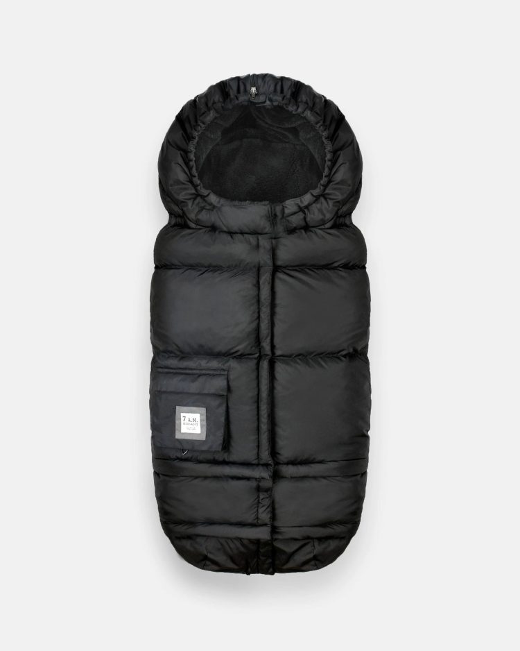 7AM Enfant Blanket 212 Evolution Footmuff - Black Plush - MadeInUSA