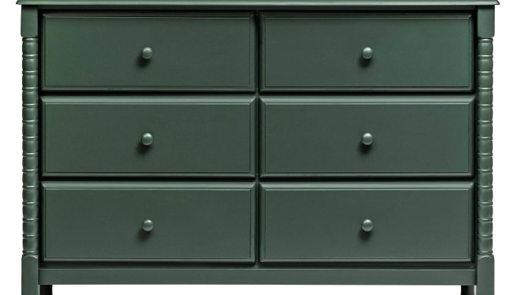 DaVinci Jenny Lind Spindle 6 Drawer Dresser - Forest Green - MadeInUSA