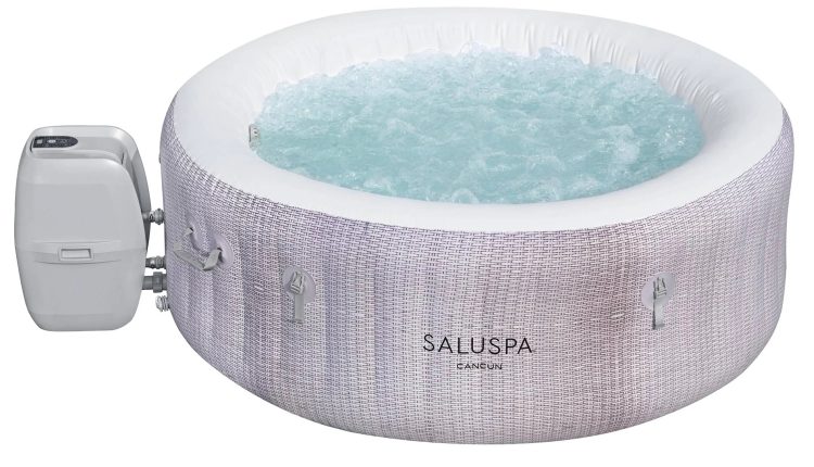 Bestway SaluSpa 71 in. x 26 in. 4-Person Inflatable Cancun Airjet Hot Tub Pool Spa - MadeInUSA