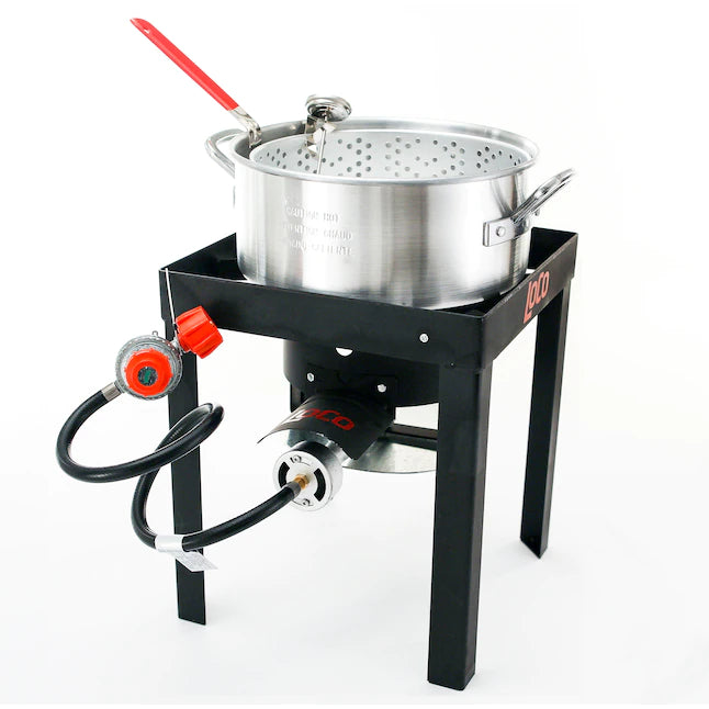 LoCo COOKERS LCFF 10Quart Deep Fryer, Silver - MadeInUSA