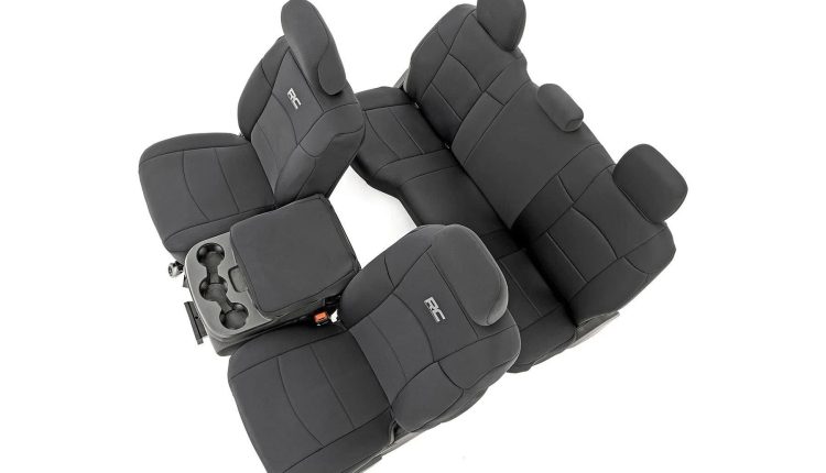 Rough Country 91043 Neoprene Front Rear Seat Covers for 2019-2022 Ram 2500 - MadeInUSA