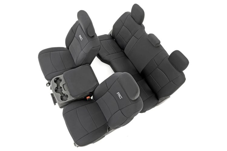 Rough Country 91043 Neoprene Front Rear Seat Covers for 2019-2022 Ram 2500 - MadeInUSA