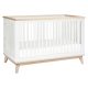Babyletto – Scoot 3-in-1 Convertible Crib with Toddler Bed Conversion Kit White / Washed Natural – MadeInUSA