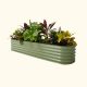 Vego Garden 17″ Tall 9 in 1 Modular Metal Raised Garden Bed Kit Olive Green – MadeInUSA