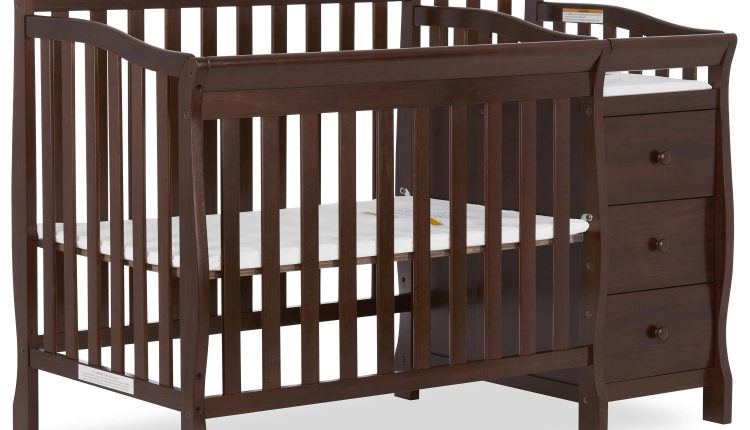 Dream On Me Jayden 4 in 1 Mini Convertible Crib and Changer - Espresso - MadeInUSA