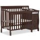 Dream On Me Jayden 4 in 1 Mini Convertible Crib and Changer – Espresso – MadeInUSA