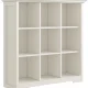 QINBI Wooden Cube Shelf Bookcase – Modern 3 Tiers Floorstanding Open Bookshelf with Base for Home and Office, 9 Cubes Storage Cabinet, Warm White – MadeInUSA