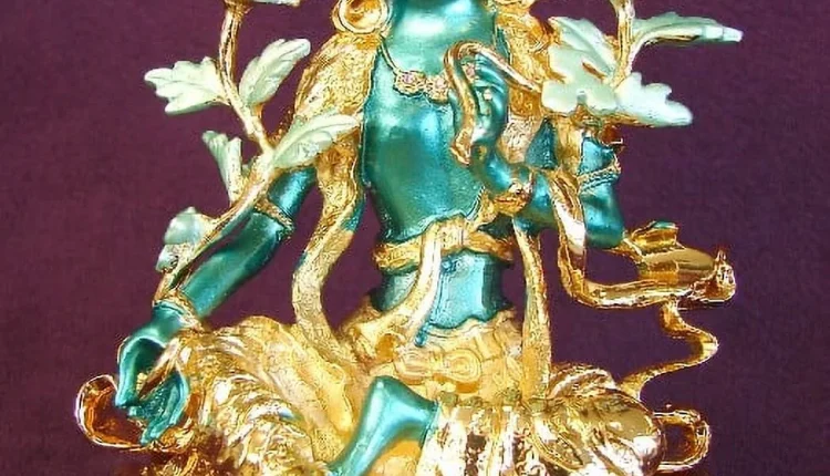 Bejeweled Green Dzambhala - MadeInUSA