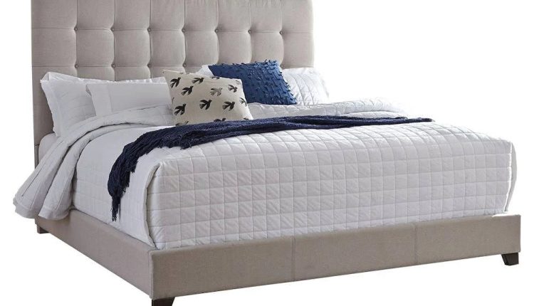 Ashley Furniture Dolante Tufted Queen Panel Bed in Beige - B130-581 - MadeInUSA