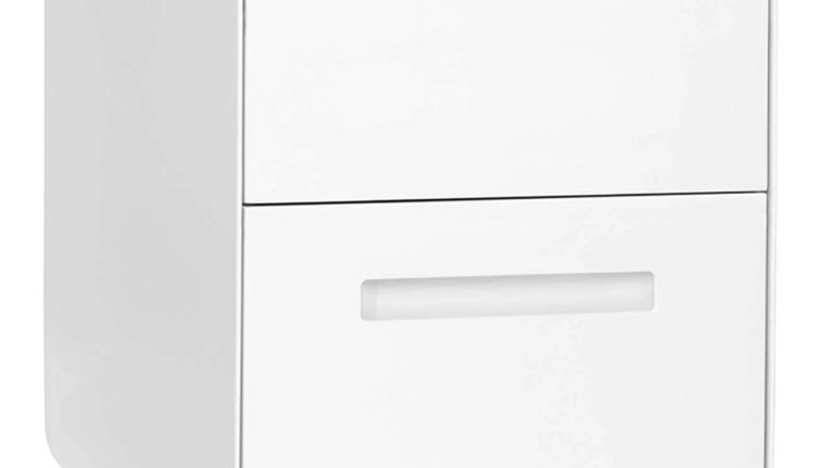 Laura Davidson Furniture Stockpile 2-Drawer Modern Mobile File Cabinet, Commercial-Grade (White) - MadeInUSA