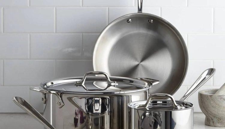 All-Clad Stainless Steel 7 Piece Cookware Set - MadeInUSA