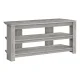 Tv Stand, 42 Inch, Console, Media Entertainment Center, Storage Shelves, Living Room, Bedroom, Grey Laminate, Contemporary, Modern – MadeInUSA