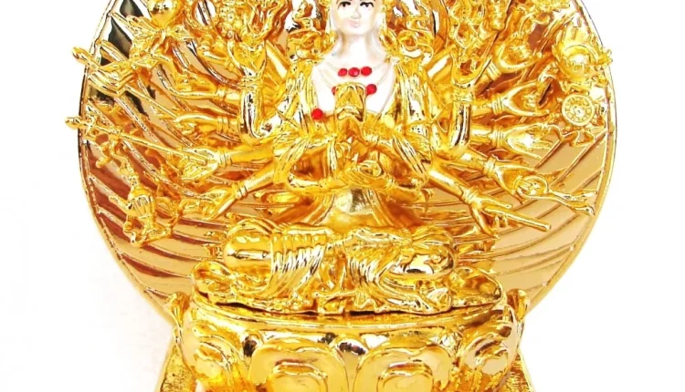 Bejeweled 18 Arm Chundi, Kuan Yin, Goddess of Mercy - MadeInUSA