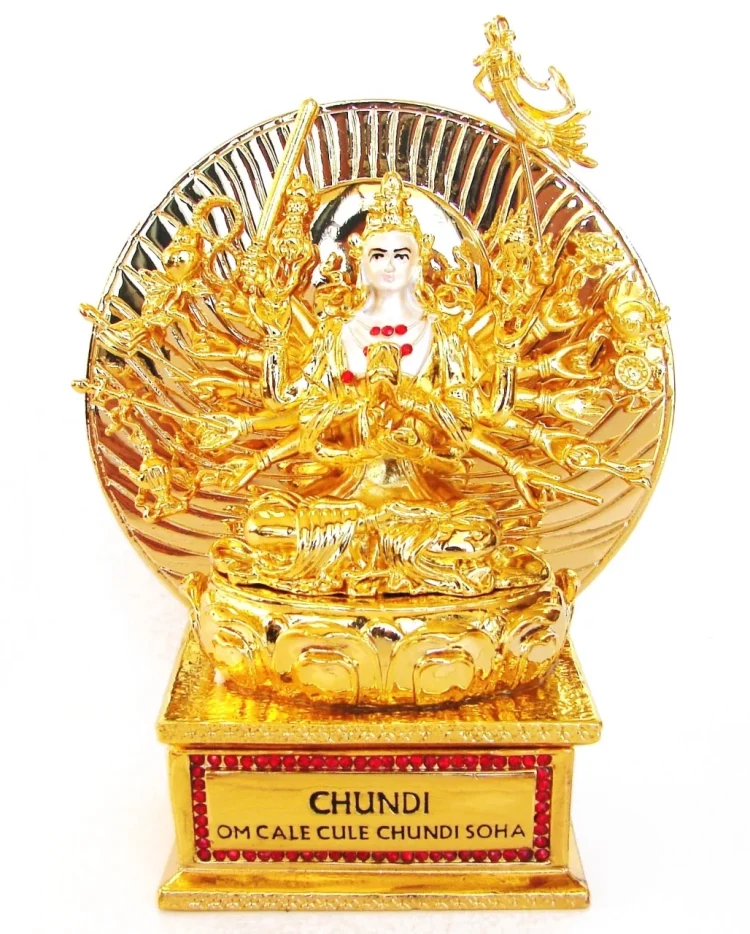 Bejeweled 18 Arm Chundi, Kuan Yin, Goddess of Mercy - MadeInUSA