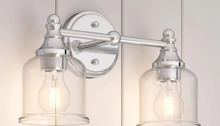 Signature Hardware Hesby 15 in. 2-Light Polished Chrome Vanity Light - MadeInUSA