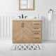 Glacier Bay Huckleberry 42 in. W x 19 in. D x 34 in. H Single Sink Bath Vanity in Weathered Tan with White Engineered Marble Top – MadeInUSA