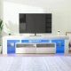 JDZHAPPYLIFE LED TV Stand for 50/55/60 inch TV  High Glossy Modern Entertainment Center with Drawer and Led Lights  Television Table Media Console for Living Game Room Bedroom  Black – MadeInUSA
